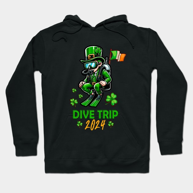 St Patrick's Scuba Dive Trip - Funny Scuba Diving Hoodie by eighttwentythreetees